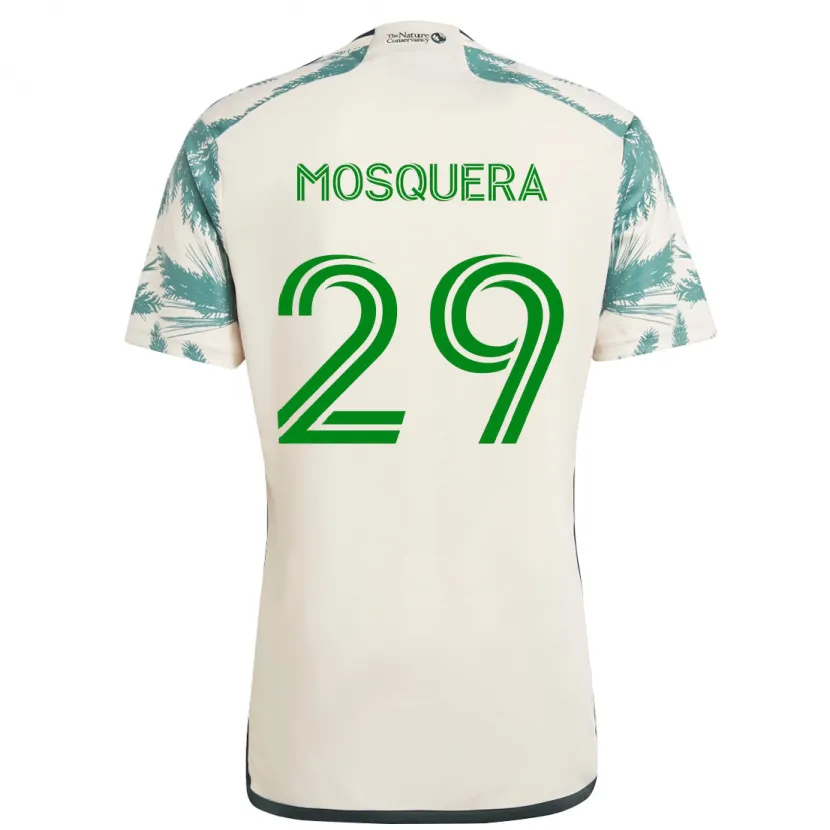 Danxen Kinderen Juan Mosquera #29 Beigebruin Uitshirt Uittenue 2024/25 T-Shirt