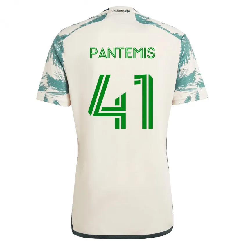 Danxen Kinderen James Pantemis #41 Beigebruin Uitshirt Uittenue 2024/25 T-Shirt