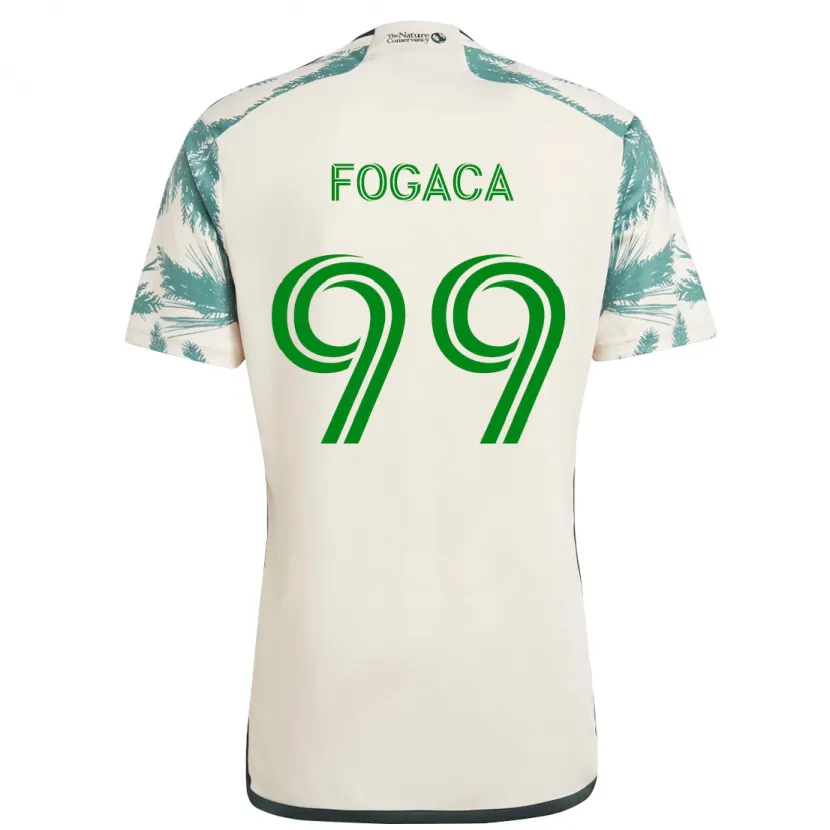 Danxen Kinderen Nathan Fogaça #99 Beigebruin Uitshirt Uittenue 2024/25 T-Shirt