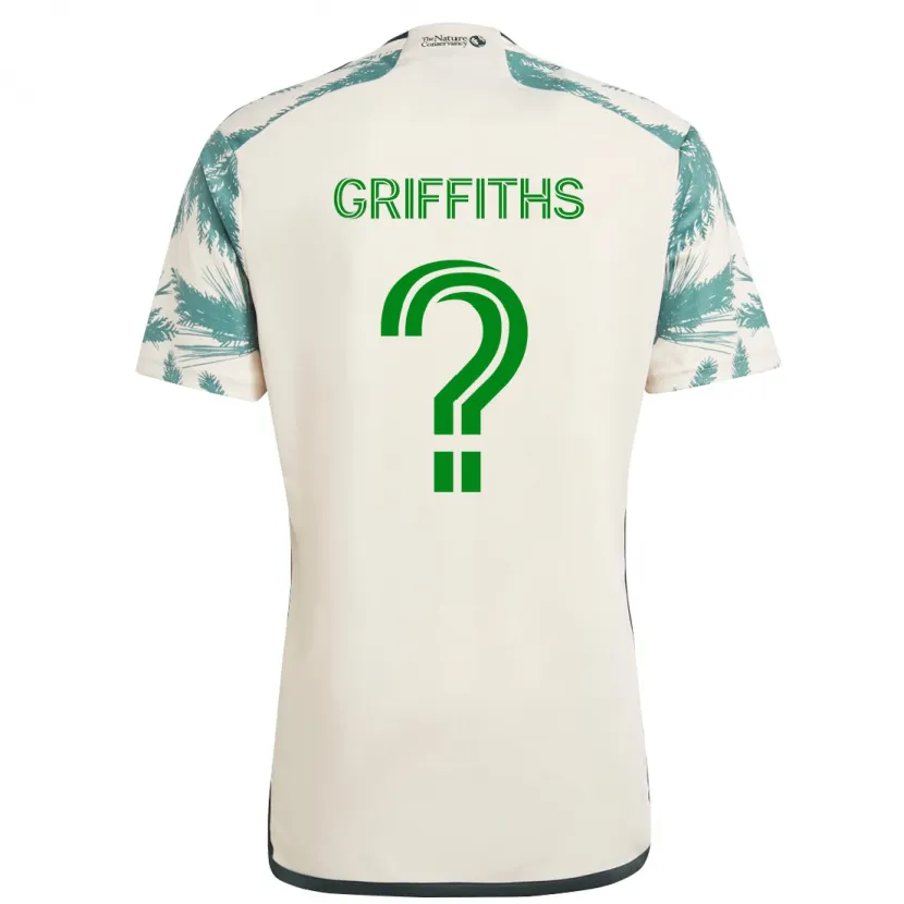 Danxen Kinderen Reo Griffiths #0 Beigebruin Uitshirt Uittenue 2024/25 T-Shirt