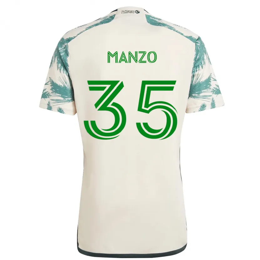 Danxen Kinderen Alexis Manzo #35 Beigebruin Uitshirt Uittenue 2024/25 T-Shirt