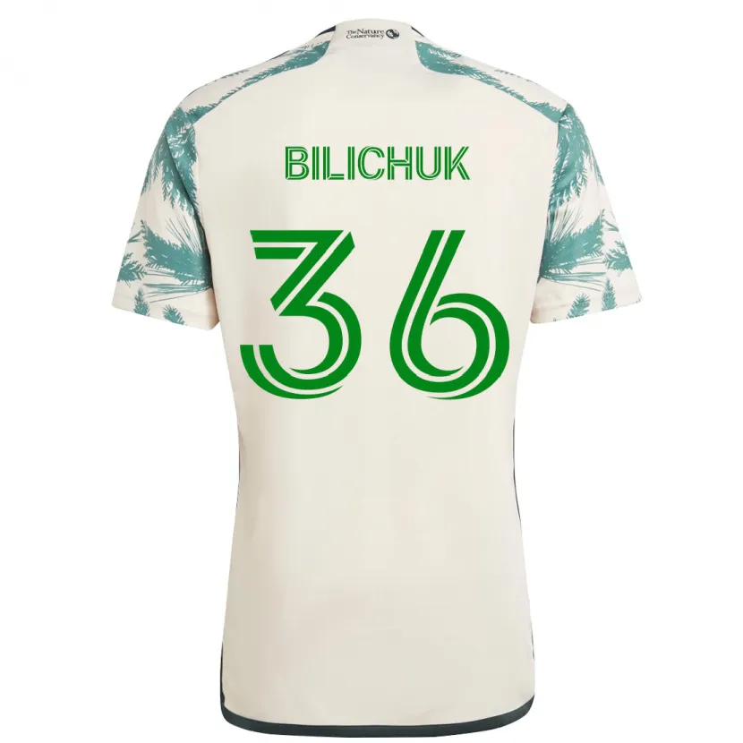 Danxen Kinderen Ryan Bilichuk #36 Beigebruin Uitshirt Uittenue 2024/25 T-Shirt