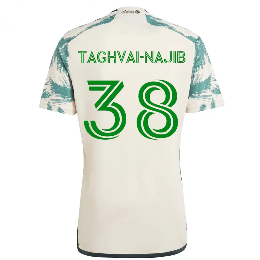 Danxen Kinderen Braxton Taghvai-Najib #38 Beigebruin Uitshirt Uittenue 2024/25 T-Shirt