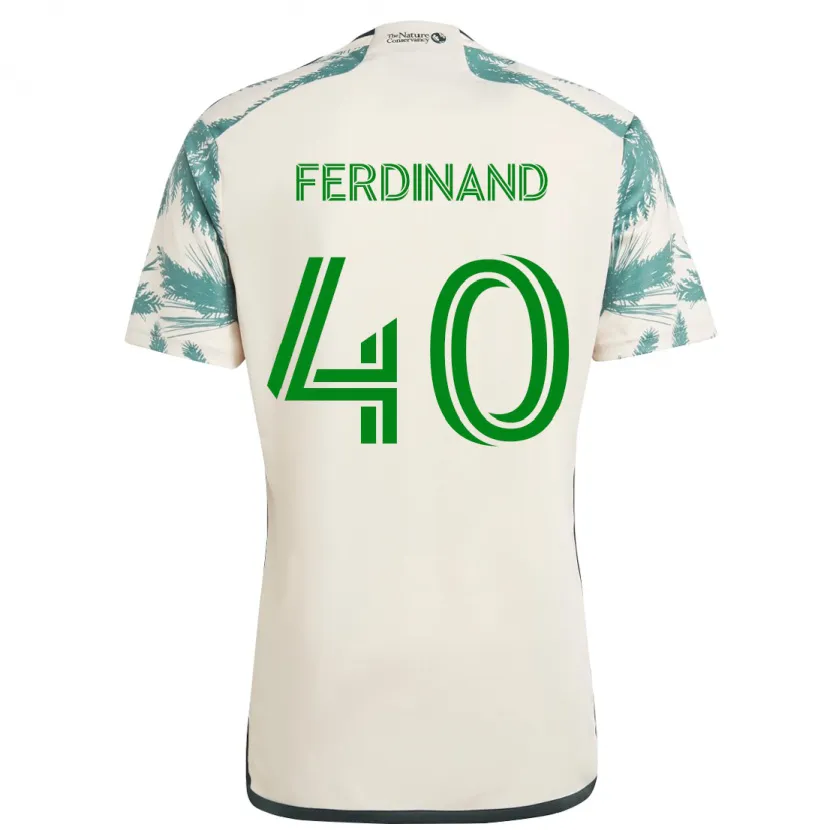 Danxen Kinderen Keesean Ferdinand #40 Beigebruin Uitshirt Uittenue 2024/25 T-Shirt