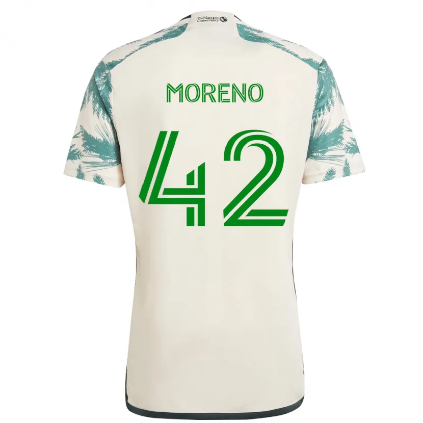 Danxen Kinderen Alexis Moreno #42 Beigebruin Uitshirt Uittenue 2024/25 T-Shirt