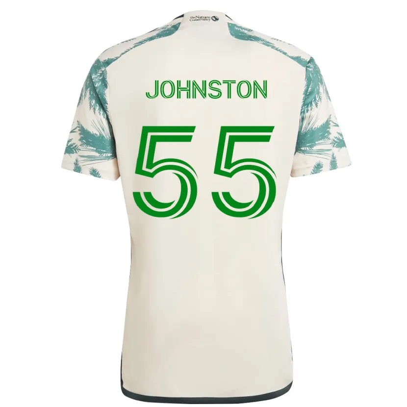 Danxen Kinderen Malcolm Johnston #55 Beigebruin Uitshirt Uittenue 2024/25 T-Shirt