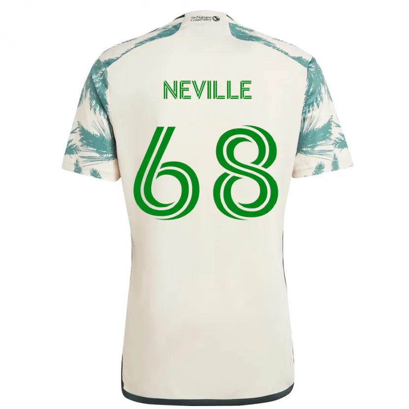 Danxen Kinderen Harvey Neville #68 Beigebruin Uitshirt Uittenue 2024/25 T-Shirt