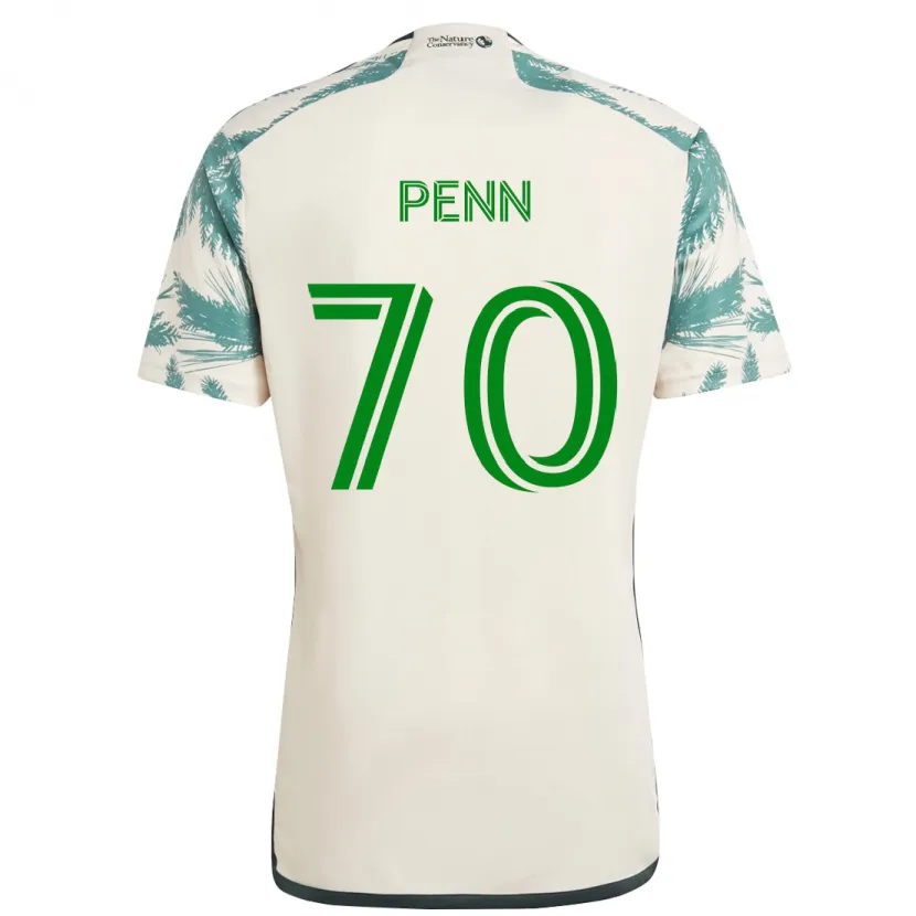 Danxen Kinderen Josh Penn #70 Beigebruin Uitshirt Uittenue 2024/25 T-Shirt