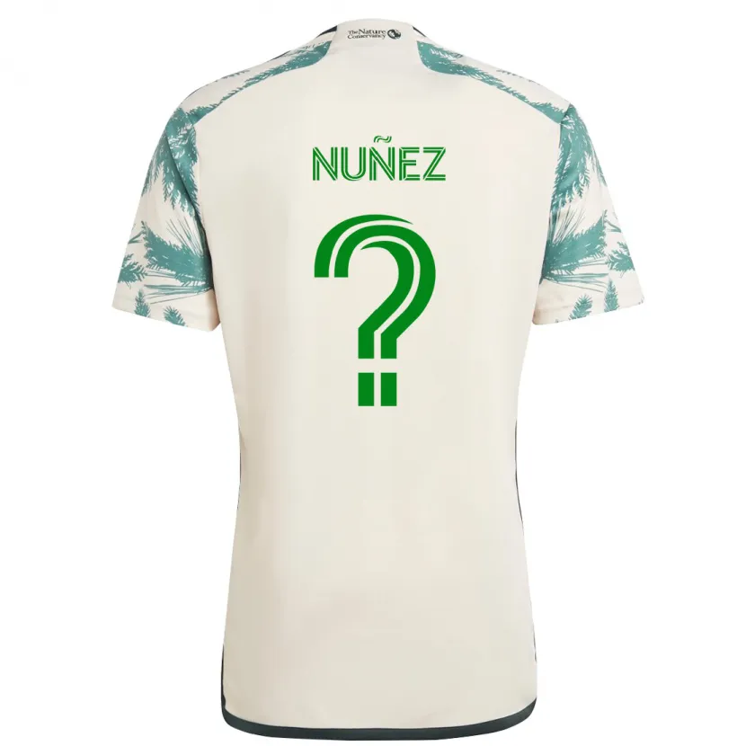 Danxen Kinderen Daniel Nuñez #0 Beigebruin Uitshirt Uittenue 2024/25 T-Shirt