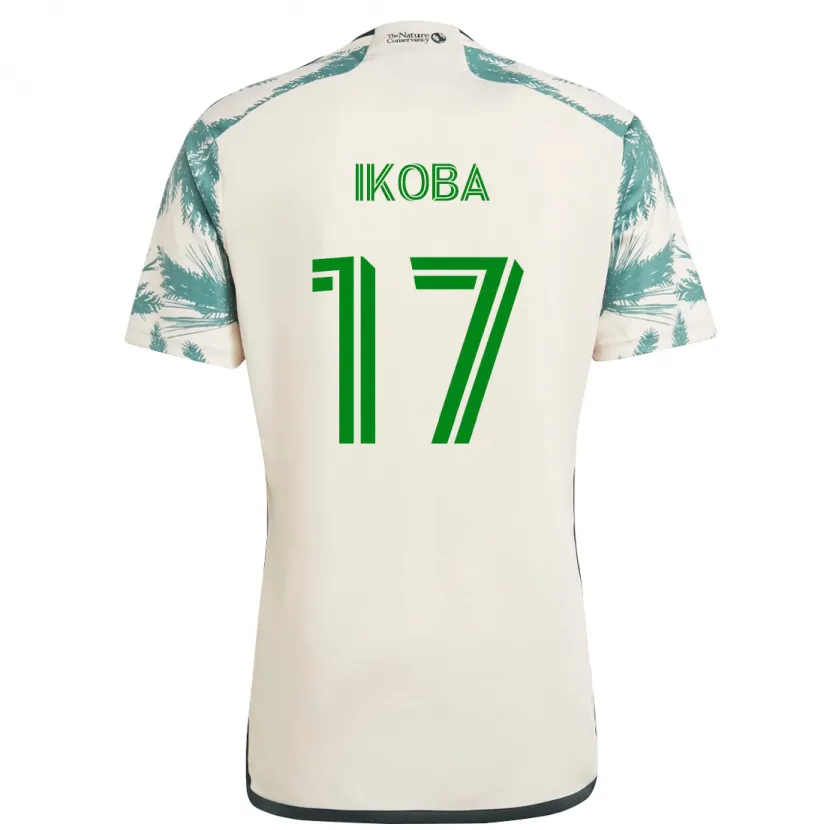 Danxen Kinderen Tega Ikoba #17 Beigebruin Uitshirt Uittenue 2024/25 T-Shirt