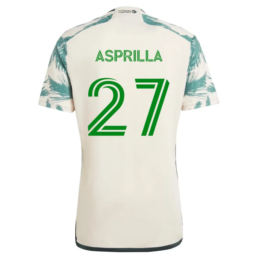 Danxen Kinderen Dairon Asprilla #27 Beigebruin Uitshirt Uittenue 2024/25 T-Shirt