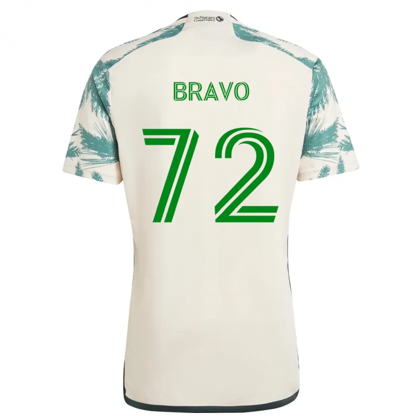 Danxen Kinderen Julian Bravo #72 Beigebruin Uitshirt Uittenue 2024/25 T-Shirt