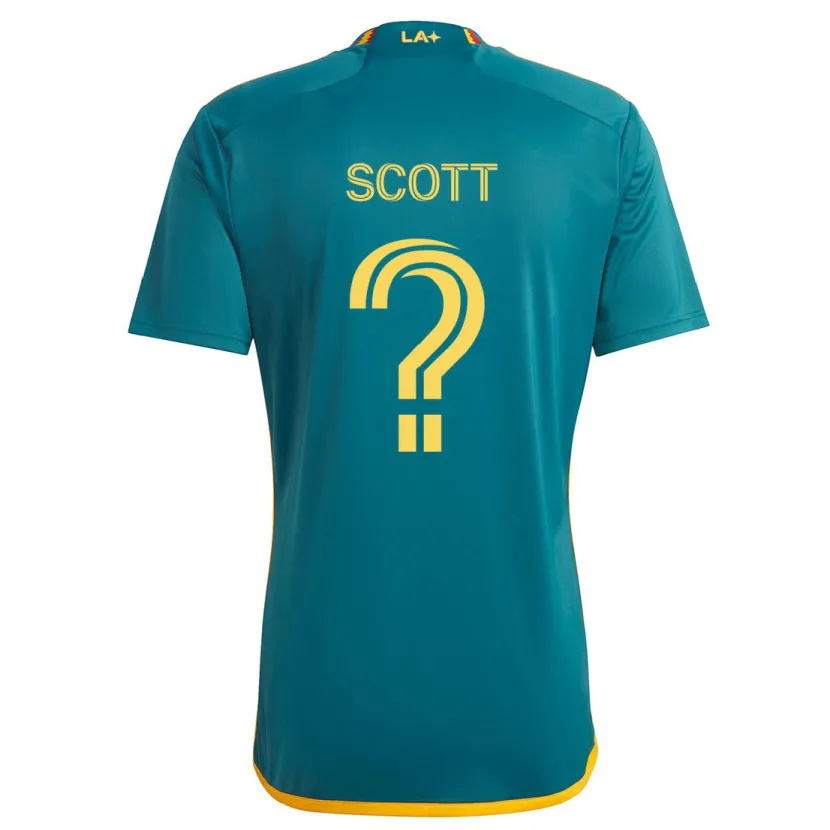 Danxen Kinderen Brady Scott #0 Groen Geel Uitshirt Uittenue 2024/25 T-Shirt