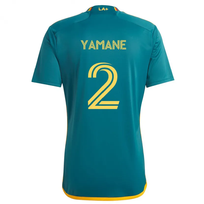 Danxen Kinderen Miki Yamane #2 Groen Geel Uitshirt Uittenue 2024/25 T-Shirt