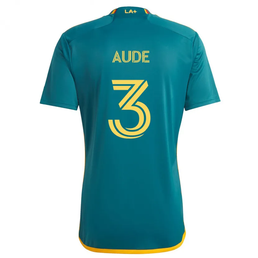 Danxen Kinderen Julián Aude #3 Groen Geel Uitshirt Uittenue 2024/25 T-Shirt