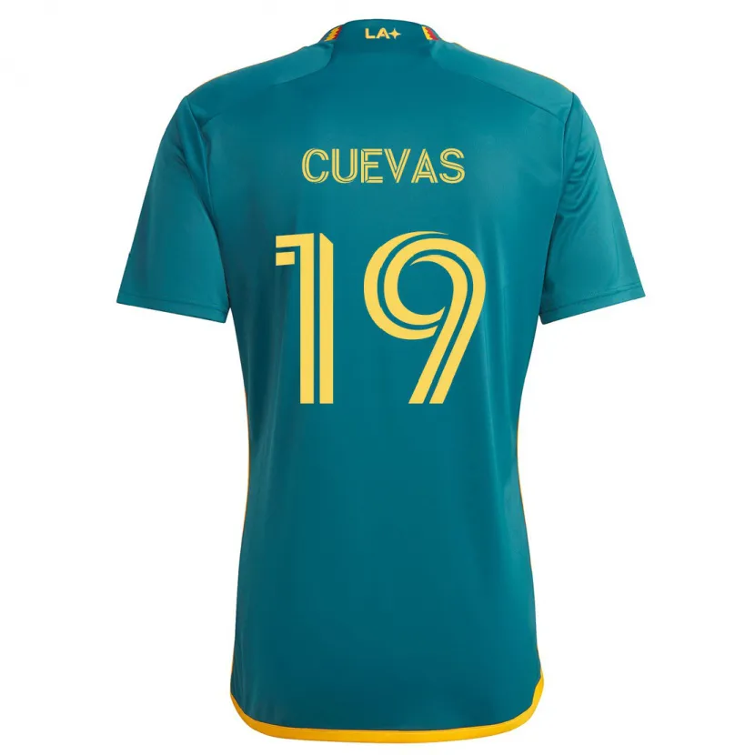 Danxen Kinderen Mauricio Cuevas #19 Groen Geel Uitshirt Uittenue 2024/25 T-Shirt