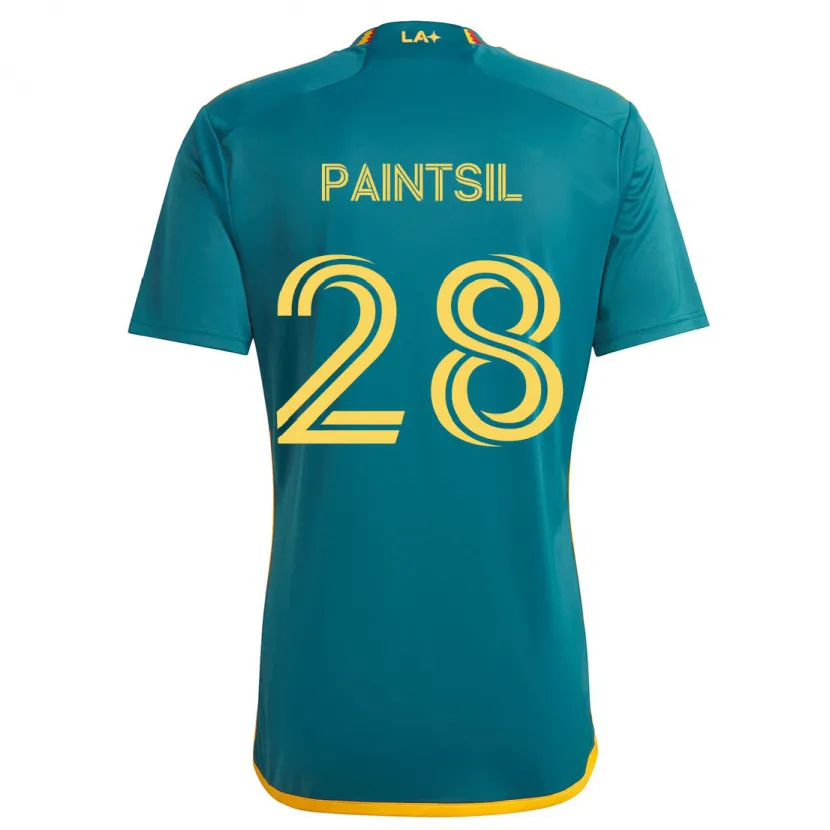 Danxen Kinderen Joseph Paintsil #28 Groen Geel Uitshirt Uittenue 2024/25 T-Shirt