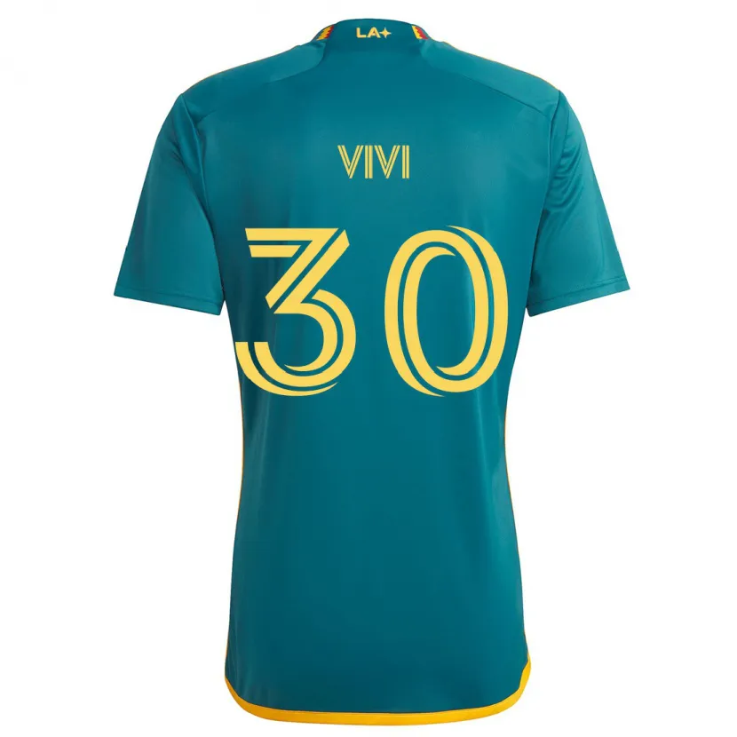 Danxen Kinderen Gino Vivi #30 Groen Geel Uitshirt Uittenue 2024/25 T-Shirt