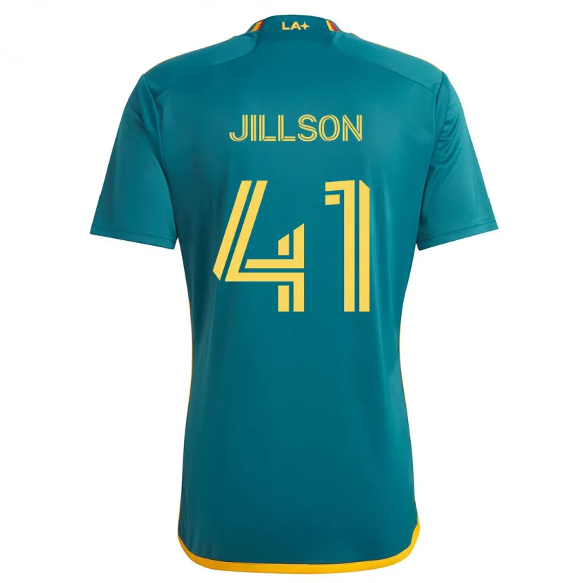 Danxen Kinderen Simon Jillson #41 Groen Geel Uitshirt Uittenue 2024/25 T-Shirt