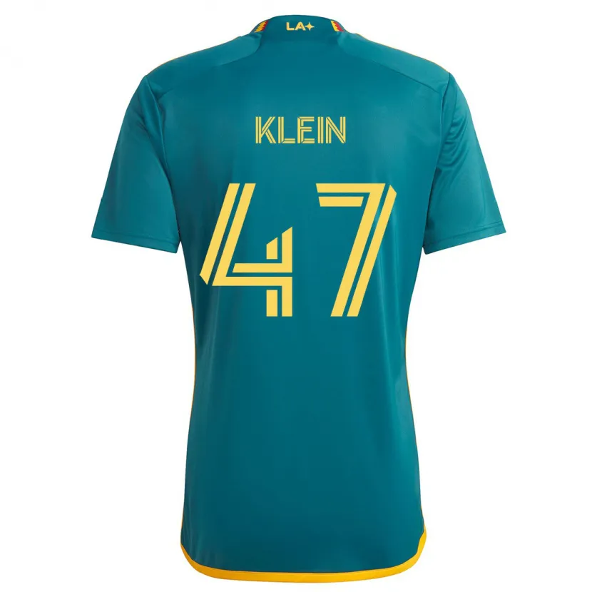 Danxen Kinderen Carson Klein #47 Groen Geel Uitshirt Uittenue 2024/25 T-Shirt