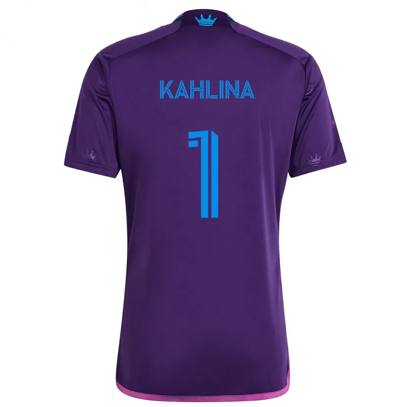 Danxen Kinderen Kristijan Kahlina #1 Paarsblauw Uitshirt Uittenue 2024/25 T-Shirt