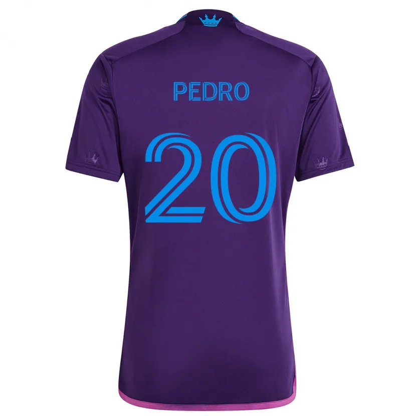 Danxen Kinderen João Pedro #20 Paarsblauw Uitshirt Uittenue 2024/25 T-Shirt