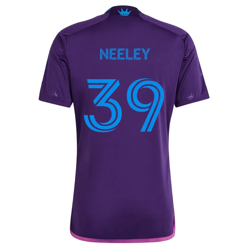 Danxen Kinderen Jack Neeley #39 Paarsblauw Uitshirt Uittenue 2024/25 T-Shirt