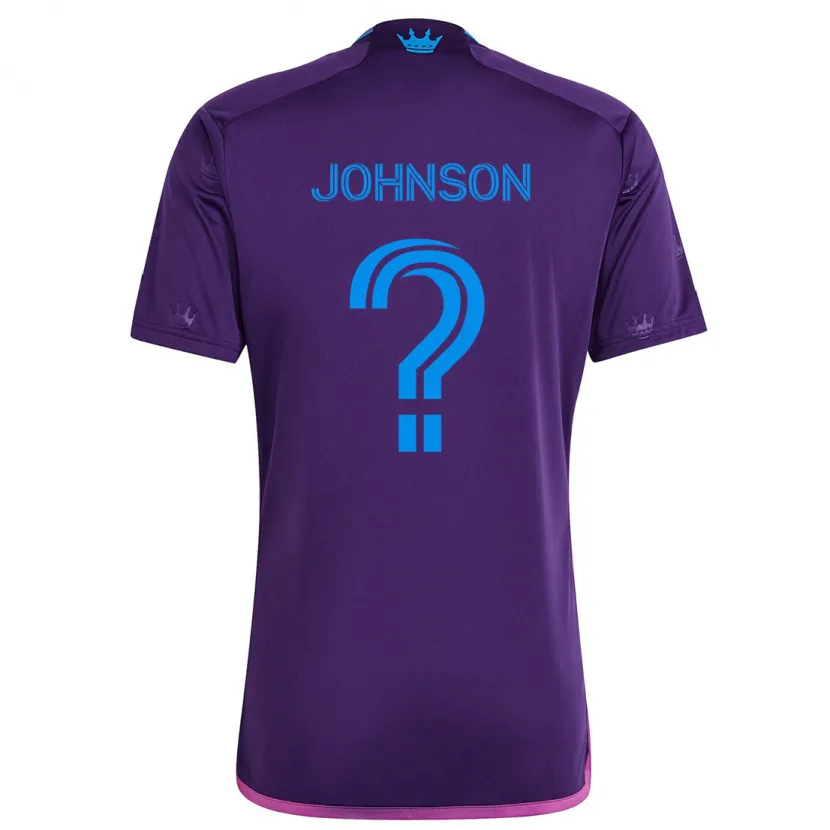 Danxen Kinderen Tate Johnson #0 Paarsblauw Uitshirt Uittenue 2024/25 T-Shirt