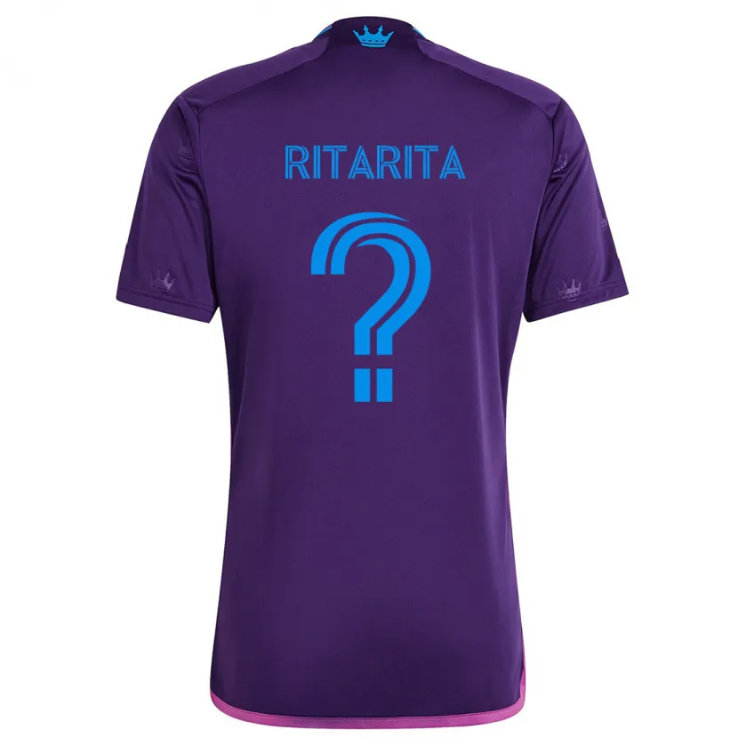 Danxen Kinderen Rocket Ritarita #0 Paarsblauw Uitshirt Uittenue 2024/25 T-Shirt