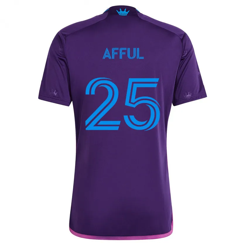 Danxen Kinderen Harrison Afful #25 Paarsblauw Uitshirt Uittenue 2024/25 T-Shirt