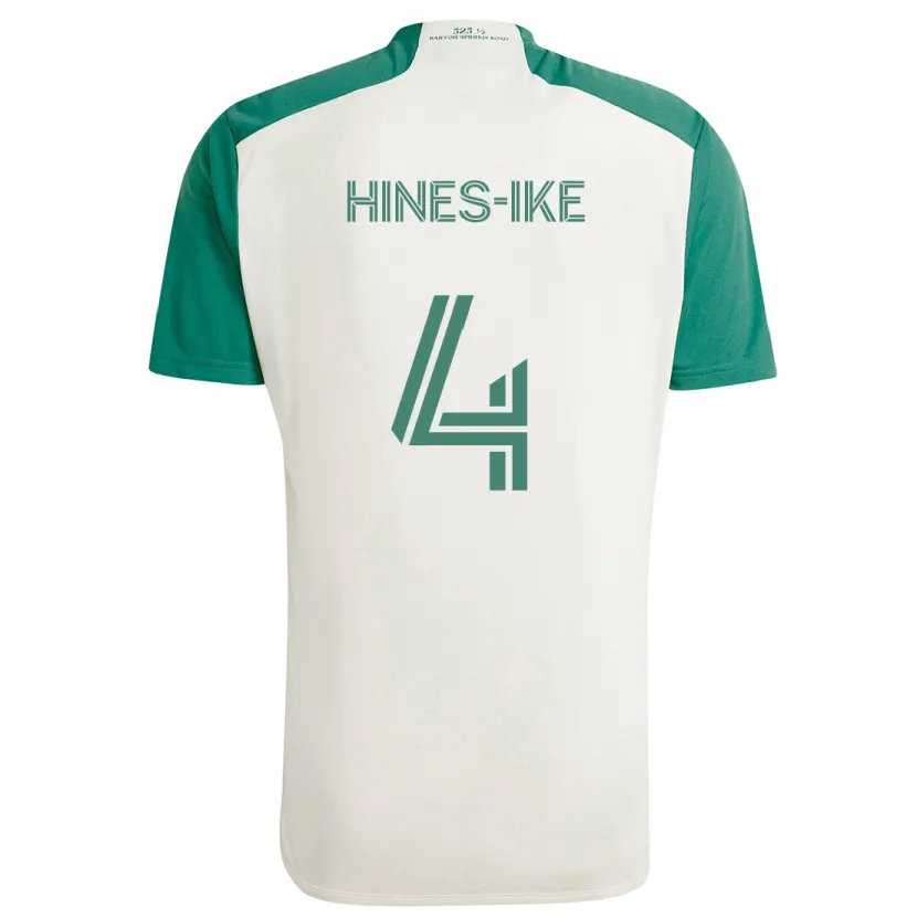 Danxen Kinderen Brendan Hines-Ike #4 Bruine Kleuren Groen Uitshirt Uittenue 2024/25 T-Shirt