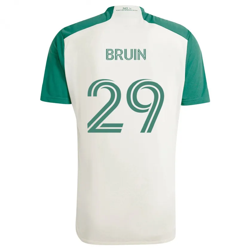 Danxen Kinderen Will Bruin #29 Bruine Kleuren Groen Uitshirt Uittenue 2024/25 T-Shirt