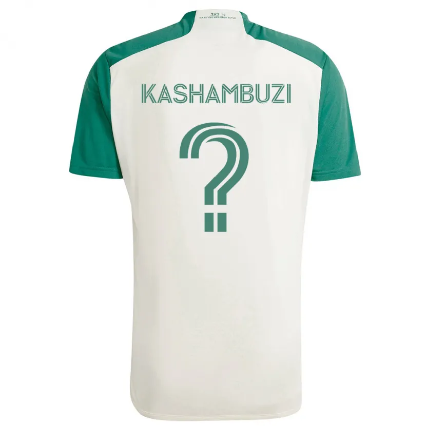 Danxen Kinderen Nick Kashambuzi #0 Bruine Kleuren Groen Uitshirt Uittenue 2024/25 T-Shirt