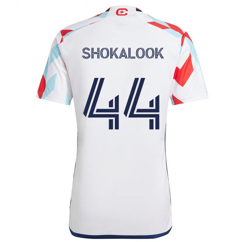 Danxen Kinderen Jason Shokalook #44 Wit Rood Blauw Uitshirt Uittenue 2024/25 T-Shirt