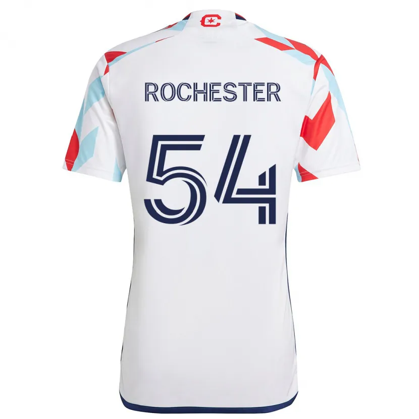 Danxen Kinderen Lamonth Rochester #54 Wit Rood Blauw Uitshirt Uittenue 2024/25 T-Shirt