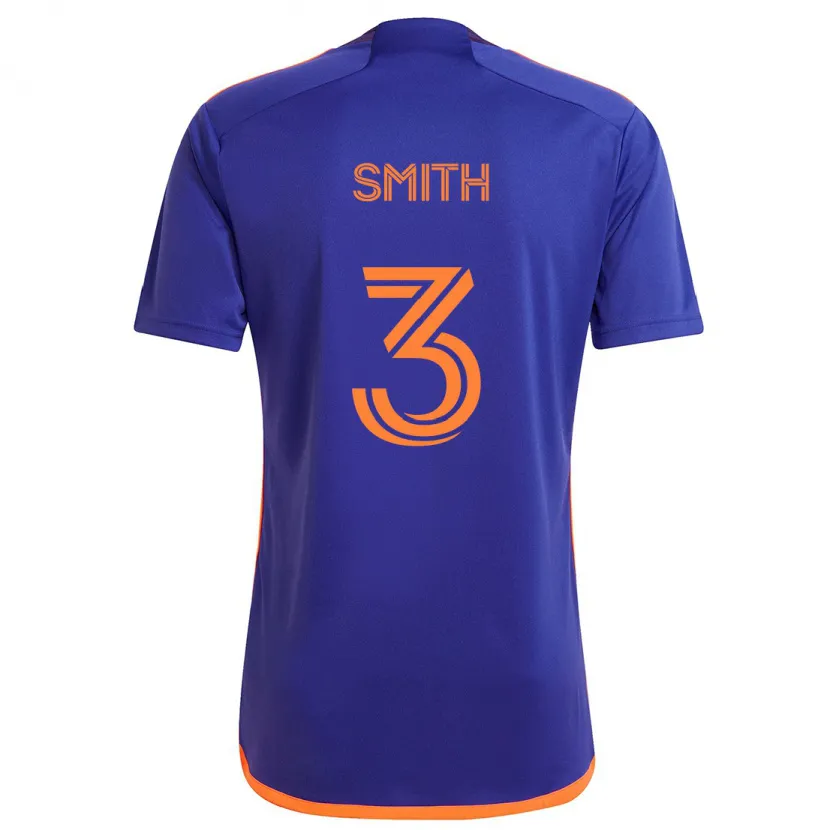 Danxen Kinderen Brad Smith #3 Paars Oranje Uitshirt Uittenue 2024/25 T-Shirt