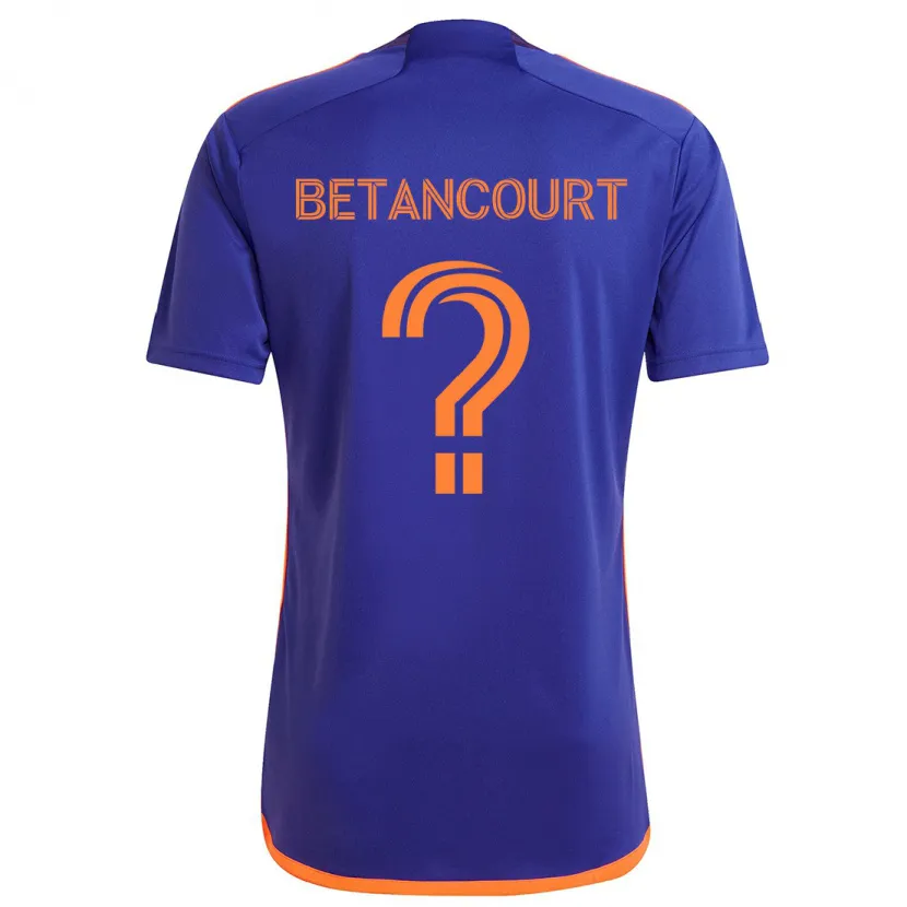 Danxen Kinderen Noah Betancourt #0 Paars Oranje Uitshirt Uittenue 2024/25 T-Shirt