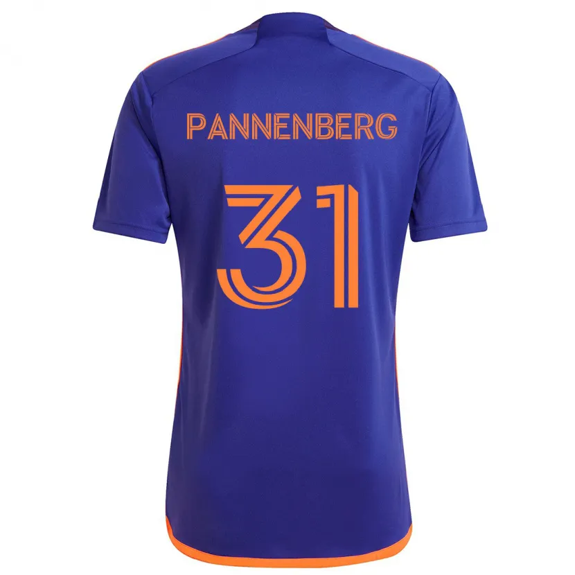 Danxen Kinderen Andrew Pannenberg #31 Paars Oranje Uitshirt Uittenue 2024/25 T-Shirt