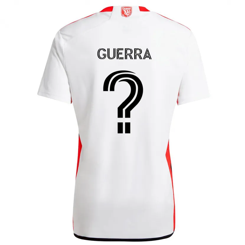 Danxen Kinderen Mathew Guerra #0 Wit Rood Uitshirt Uittenue 2024/25 T-Shirt