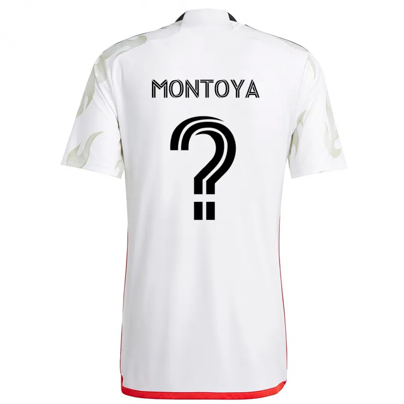 Danxen Kinderen Nicolás Montoya #0 Wit Rood Zwart Uitshirt Uittenue 2024/25 T-Shirt