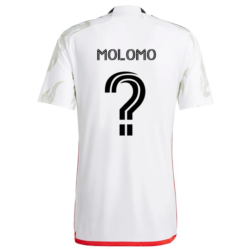 Danxen Kinderen Zach Molomo #0 Wit Rood Zwart Uitshirt Uittenue 2024/25 T-Shirt