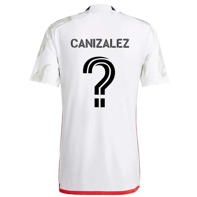 Danxen Kinderen Henry Canizalez #0 Wit Rood Zwart Uitshirt Uittenue 2024/25 T-Shirt