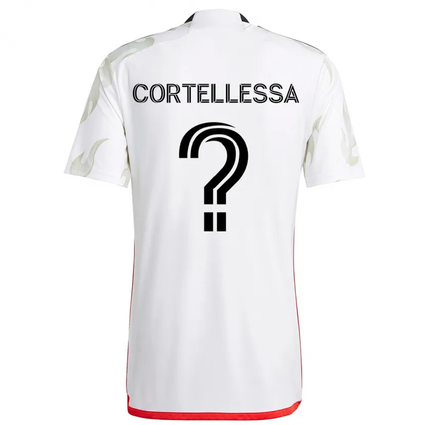 Danxen Kinderen Michael Cortellessa #0 Wit Rood Zwart Uitshirt Uittenue 2024/25 T-Shirt