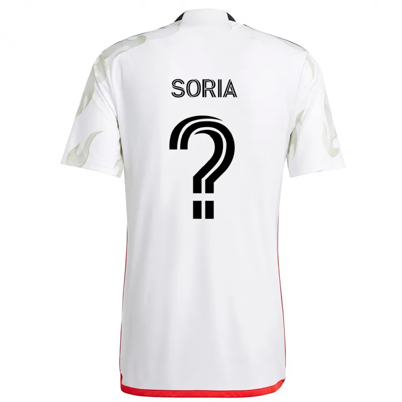 Danxen Kinderen Alex Soria #0 Wit Rood Zwart Uitshirt Uittenue 2024/25 T-Shirt