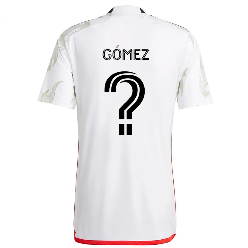 Danxen Kinderen Xavier Gómez #0 Wit Rood Zwart Uitshirt Uittenue 2024/25 T-Shirt