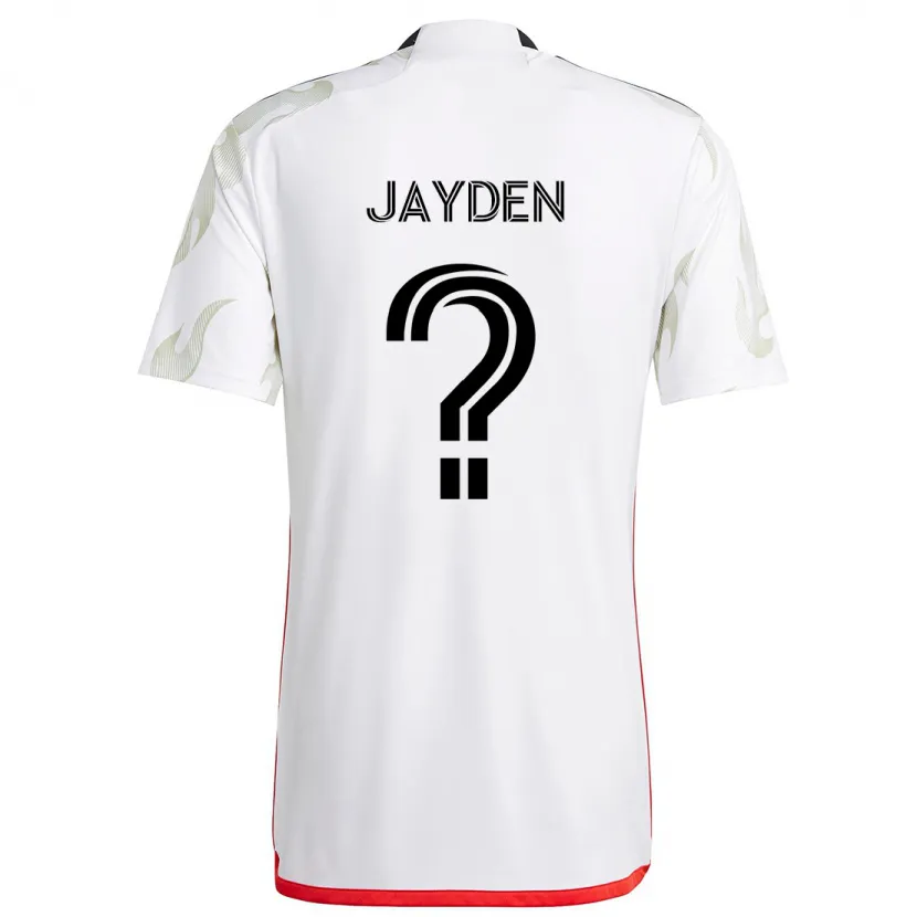 Danxen Kinderen Rus Jayden #0 Wit Rood Zwart Uitshirt Uittenue 2024/25 T-Shirt