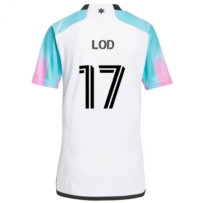 Danxen Kinderen Robin Lod #17 Wit Blauw Zwart Uitshirt Uittenue 2024/25 T-Shirt