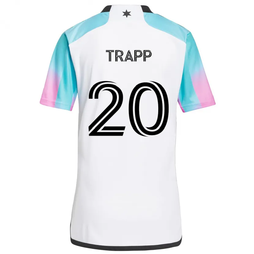 Danxen Kinderen Wil Trapp #20 Wit Blauw Zwart Uitshirt Uittenue 2024/25 T-Shirt