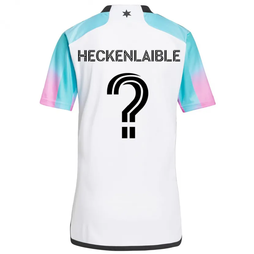 Danxen Kinderen Andrew Heckenlaible #0 Wit Blauw Zwart Uitshirt Uittenue 2024/25 T-Shirt