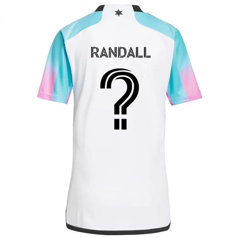 Danxen Kinderen Alisa Randall #0 Wit Blauw Zwart Uitshirt Uittenue 2024/25 T-Shirt